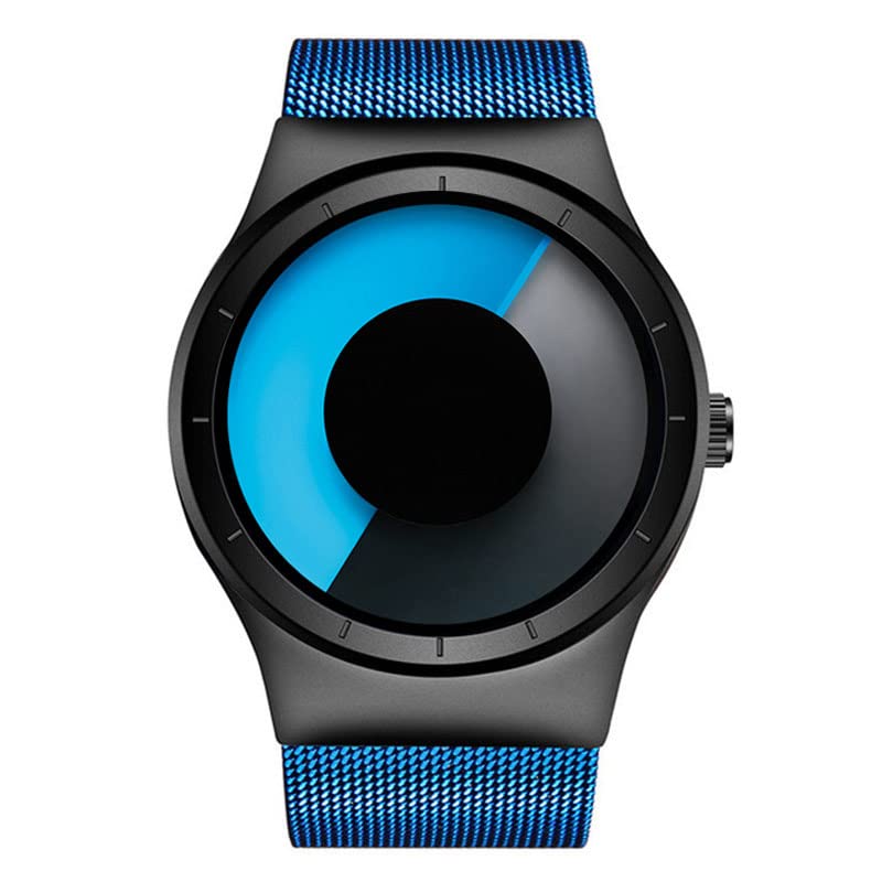 Relojes de Pulsera de Cuero para Hombre, Marca de Moda Superior, Banda de Malla de Acero Inoxidable Informal, Reloj Unisex, Reloj para Hombre y Mujer, Regalo para Caballero