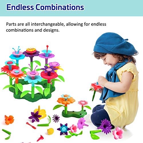 Byserten Gifts For 3-6 Year Old Girls Flower Garden Building Set 98 Pcs Arts And Crafts For Girls 11 Colors Birthday Gifts Christmas #TOP3