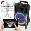 Fenton FT10LED MK2 10-Inch Battery Powered Portable PA Speaker System with Dual UHF Wireless Microphones, Bluetooth, USB MP3 Player and LED Lighting for Events, Karaoke and Speeches #3