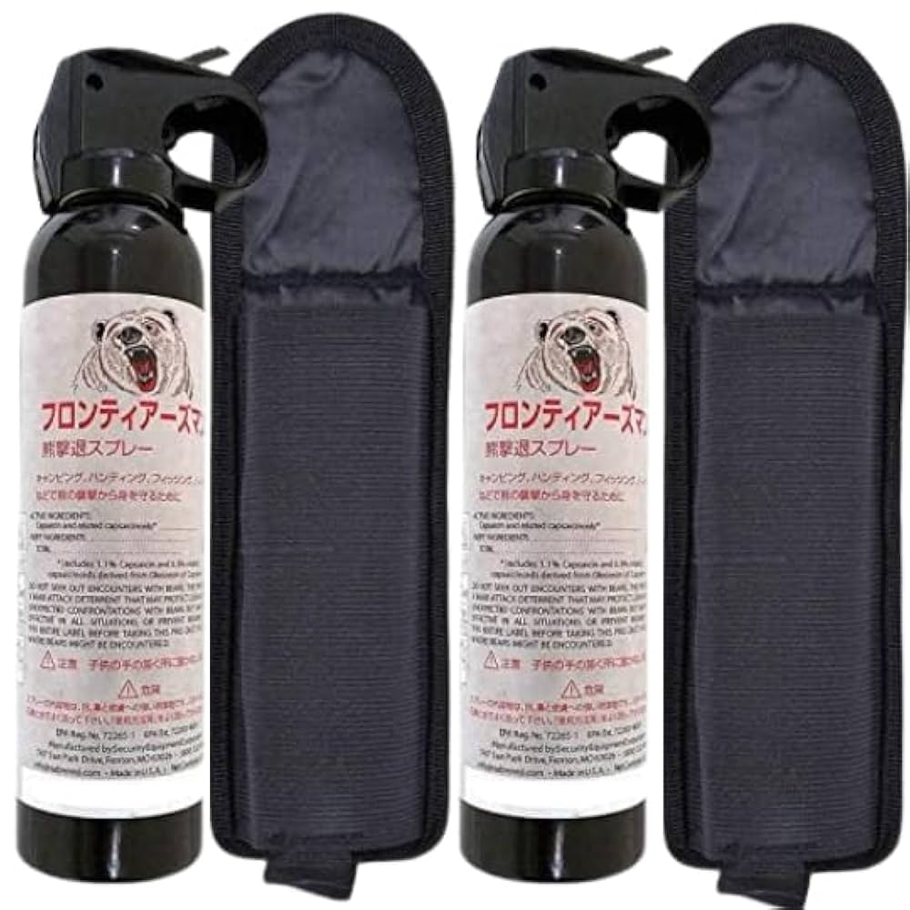【熊スプレー】 フロンティアーズマン 新品未開封 モンベル、噴射距離が12mに伸びた熊よけスプレー