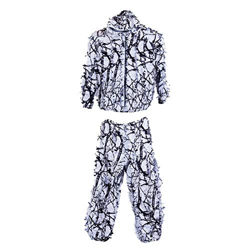 image for lahomia Camouflage Hooded Elastic Wasit Pants Jacket Ghillie Suits Clo