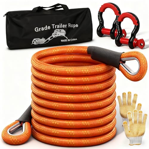 Longzhuo 7 2M Heavy Duty Recovery Tow Rope 16 Ton (35 000 Lbs) Capacity