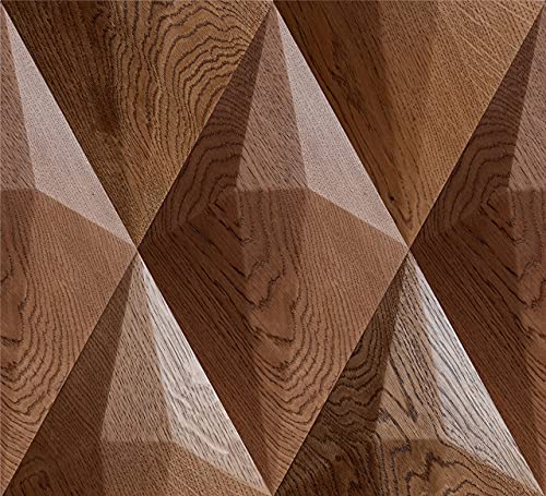 Panel de madera 3D CARO PLUS triangular en roble marrón oscuro C05 para pared 2
