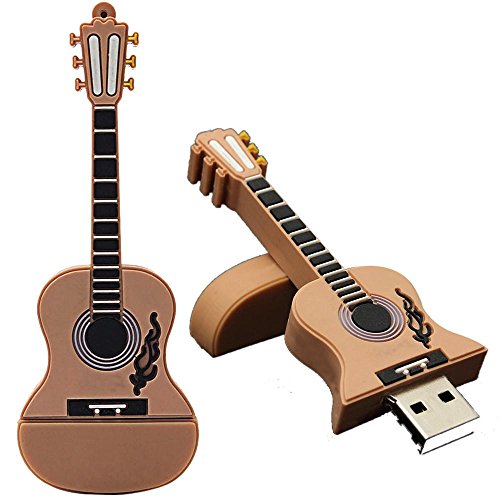BZLine® Clé USB 2.0 | Stockage de Données | Capacité : 1, 2, 4, 8, 16, 32Go | Forme d'une Guitare (D, 32 Go)