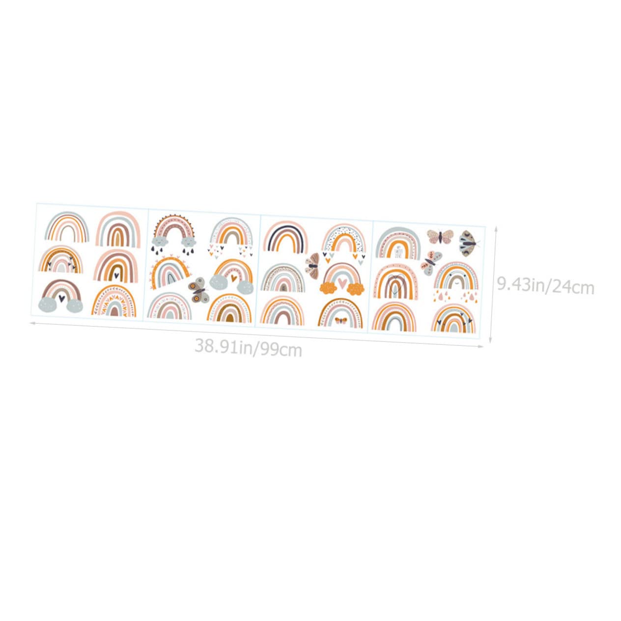 Yardwe 5 Hojas Pegatinas Decorativas Infantiles de Pared Calcomanías para Decoración de Habitaciones de Aplicación y Remoción para Alegres Salas y Dormitorios
