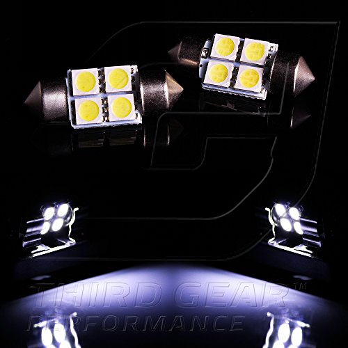 Tgp 31Mm White 4 Led Smd 5050 Festoon Door Light Bulbs Pair 1994-1997 Compatible With Honda Accord (4Dr Sedan Only) #TOP1
