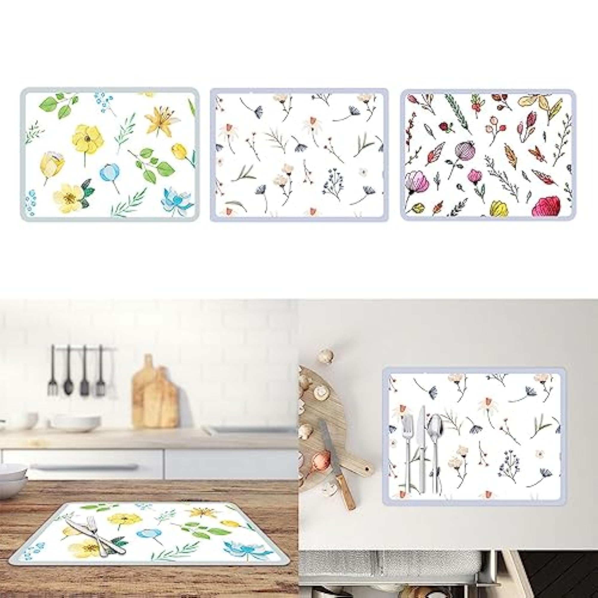 Diatom Mud Dish Drying Mat, Non-Slip Quick Drying Coaster