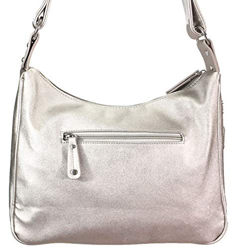 Image of Concealed Carry Hobo Bag Locking Crossbody Bag with Built-in Credit Card Slots