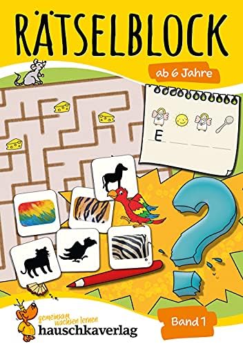 Rätselblock ab 6 Jahre - Band 1: Bunter Rätselspaß für Kinder - Labyrinth, Sudoku, Bilderrätsel, knobeln und logisches Denken fördern: Kunterbunter ... Suchbilder, Wörtergitter, Sudokus u.v.m.: 631