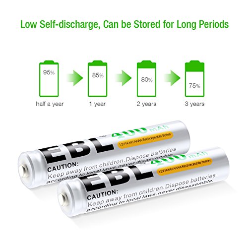 Ebl Aaaa Rechargeable Batteries, 1.2V 400Mah Ni-Mh Aaaa Rechargeable Battery For Surface Pen, 4-Count #TOP2