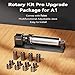 Falcon A1 Rotary Kit Pro Upgrade Package with 12 Risers，Jaw Chuck Rotary for Engraving Cylindrical Objects, Wine Glass, Baseball Bat, Ring for Ceality Falcon A1 Falcon A1 Pro(No Glasses Version)