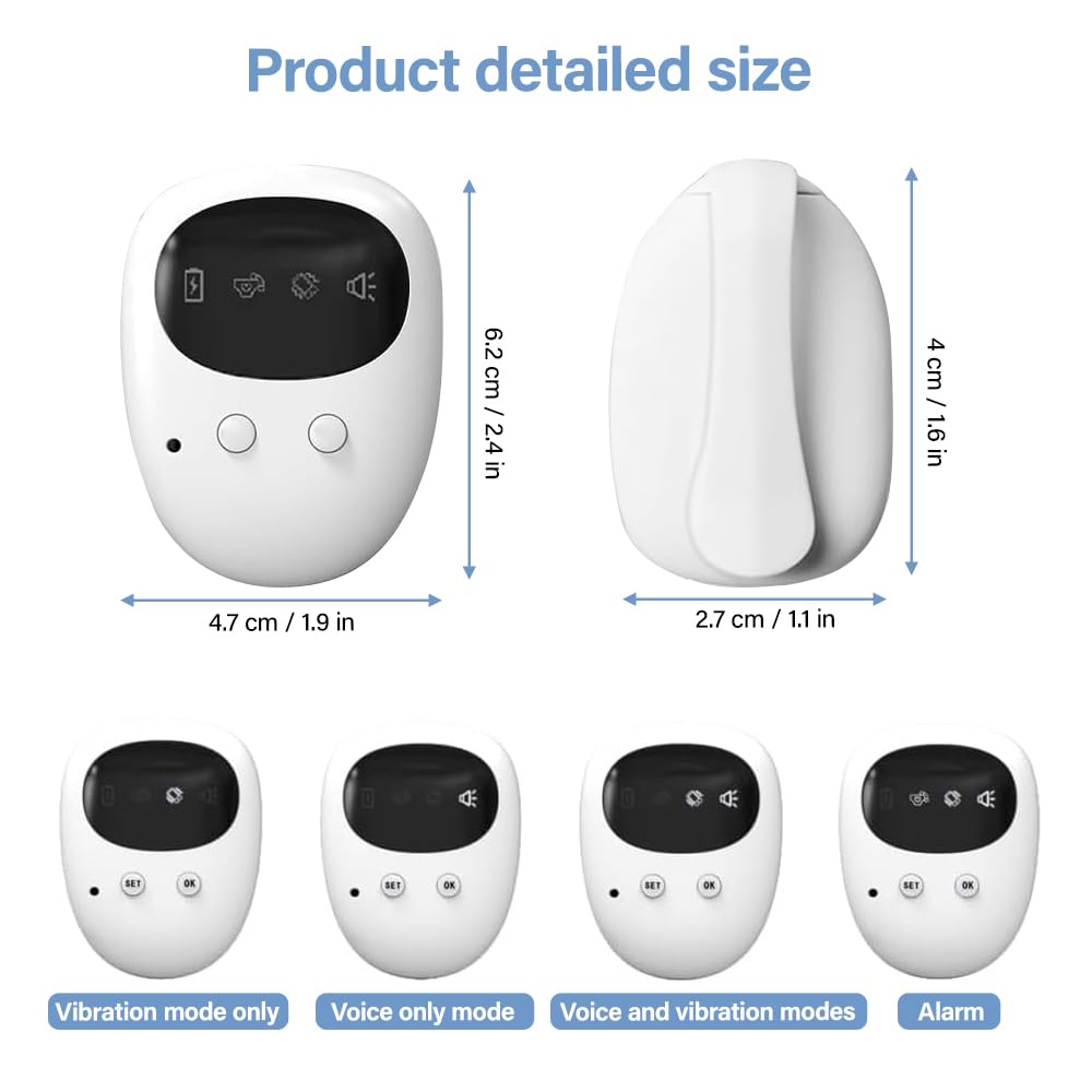 Alarme Stop Pipi Enfant sans Fil, Rechargeable Alarme D'énurésie epteur et émetteur à Clip, Rechargeable par USB, D'énurésie Nocturne pour Garçons et Filles, Apprentissage de la Propreté