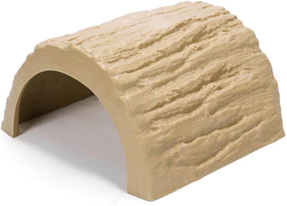 Reptile Hideout, Reptile Cave Box- Habitat Decor Turtle Lizard Snake Spider Hideouts Reptile Box Accessories Ornaments (White)