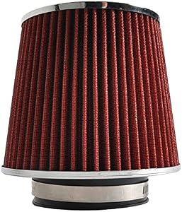 Air Filter Compatible With Universal Vehicles, Red KN Corolla & 3.5 Inch PERFORMANCE Air Intake Filter by IKON MOTORSPORTS, 1997 1998 1999 2000 2001 2002 2003 2004 2005 2006 2007 2008 2009 2010 2011