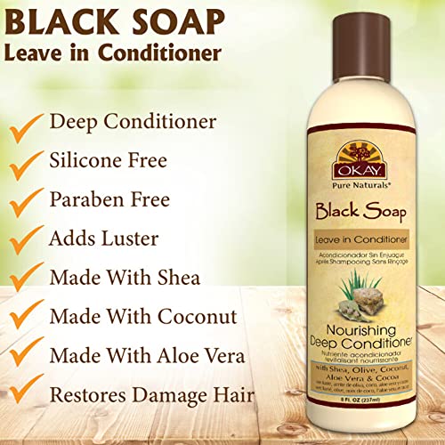 Okay African Black Soap Leave In Conditioner, 8 Fluid Ounce #TOP3