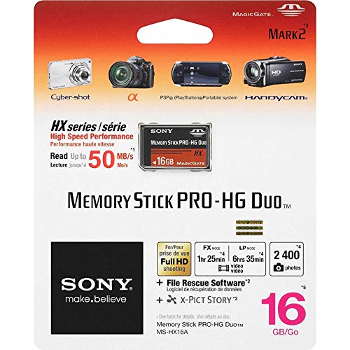 Preisvergleich Produktbild Sony Memory Stick Pro HG Duo HX 16GB (50MB / s)