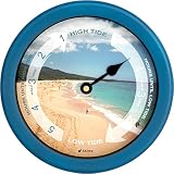 JUSTIME 8.5 Inch Tide Clock Colorful Digital Graphics Designed, Quality Plastic Water Resistant Case