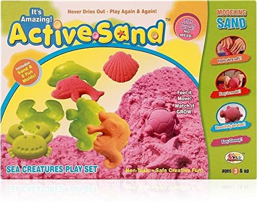 Active Toys Sand Model Animals Play Kit, Sand Art Kits for Children, Active Sand Art for Kids Craft Activity Multicolor Kit Easy to Shape Satisfying Clay Pit Indoor Game