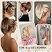 ZQIAN BEAUTY Claw Clip Ponytail Extension - 10 Inch Short Pony Tails Hair Extensions, Soft Synthetic Straight Hair Extensions Ponytail, Clip in Ponytail (Color: Blonde with Bleach Blonde Ends)