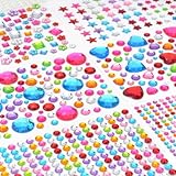 11 Sheet Gem Stickers, 2317Pcs Gem Stickers for Crafts, Self-Adhesive Rhinestone Jewel Sticker Assorted Shapes Multicolor Jewels Bling Gems Sticker for DIY, Scrapbooking,Card Making, Craft(1 Set)