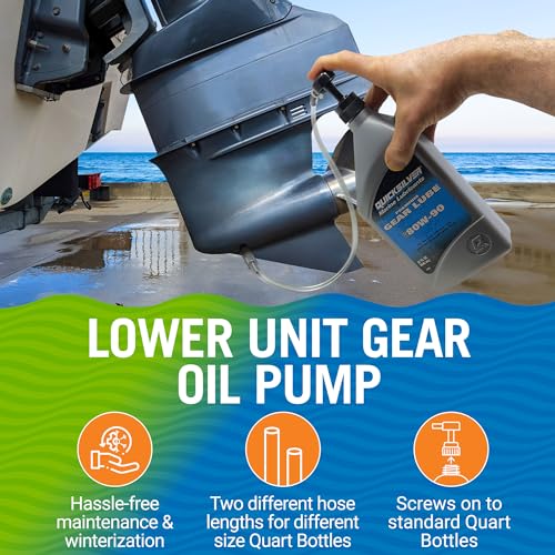 Image of Lower Unit Gear Oil Pump, Quart Bottle Lube Transfer, Marine Transmission | Fluid, Rear Differential Service, Boat Winterizing Kit