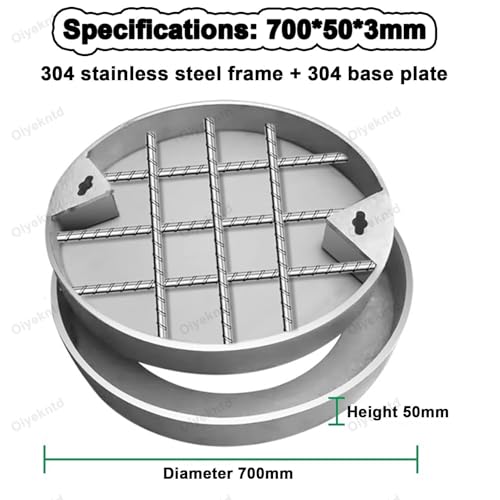 Couvercle de regard rond robuste pour route et assainissement - 3
