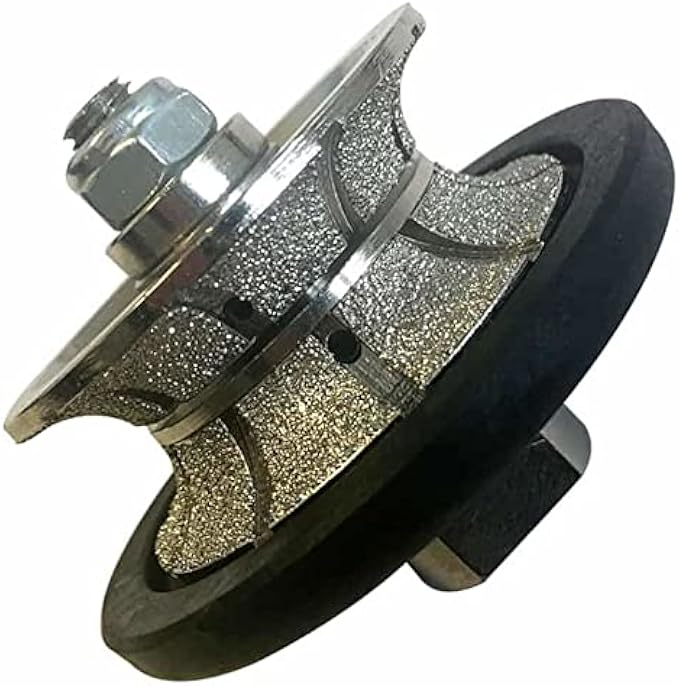 1" Full Bullnose Diamond Hand Profile Wheel for Granite, Marble, and Stone, 40/50 Grit, 5/8"-11 Arbor