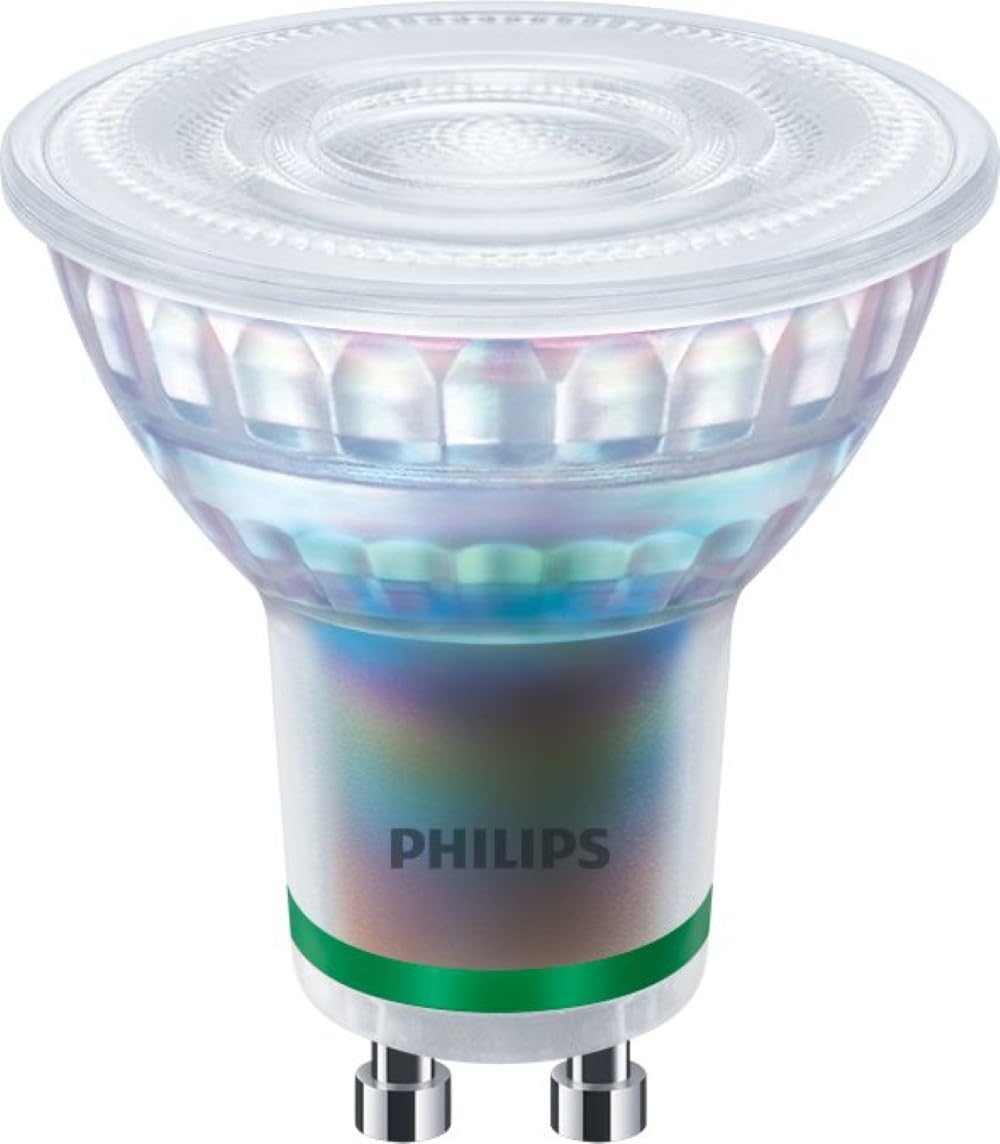 Master MAS LEDspot GU10 DIM 2.1W (50W Equivalent) Dimmable LED Bulb, Warm White 2700K, 375 lm, CRI 80, Long Life 50,000h, Energy Class A, Clear Glass PAR16 Lamp for Accent Lighting
