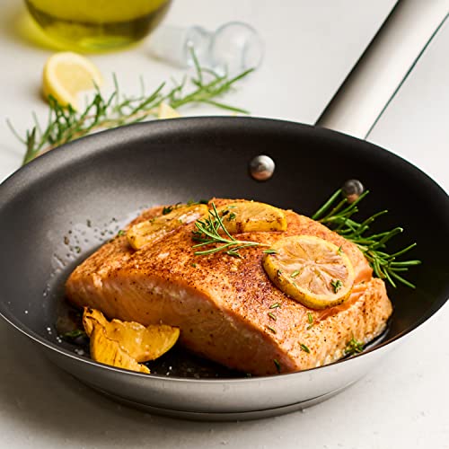 Tramontina 8-Inch Non Stick Small Frying Pan, Tri-Ply Base Stainless Steel Skillet with Reinforced Nonstick Coating, Dishwasher and Oven Safe