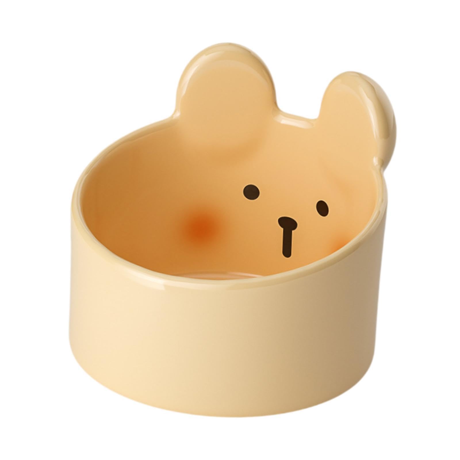 Bol surélevé pour chat en porcelaine brune pour son bien-être