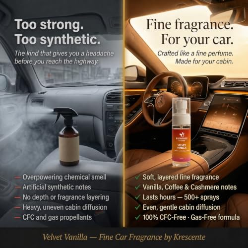 Image of Velvet Vanilla | Luxury Car Perfume - Warm Spicy Vanilla | Car Fragrance | Car spray| Car Freshener | Long Lasting Car Perfume | Gas-Free(50ml)