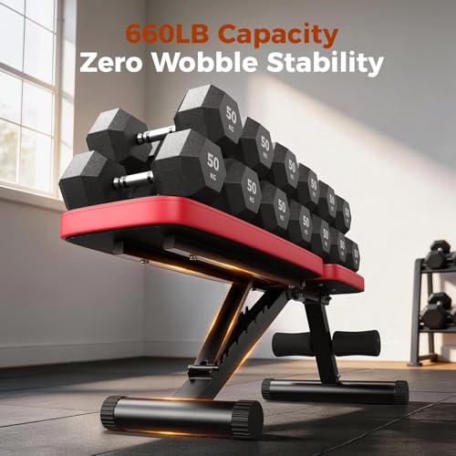 NICEPEOPLE Adjustable Weight Bench for Home Gym, 660LBS Capacity Workout Bench with 8 Back - image 8