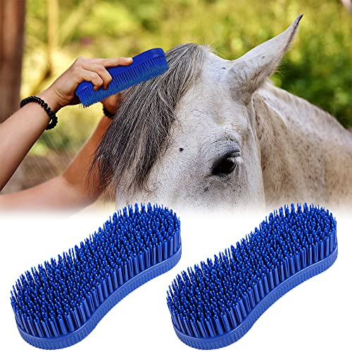 LNJBABAO 2 Pcs Silicone Horse Grooming Brush PP Material, Lightweight and Portable, For Horse Grooming Care and Sensitive Skin - Image 7