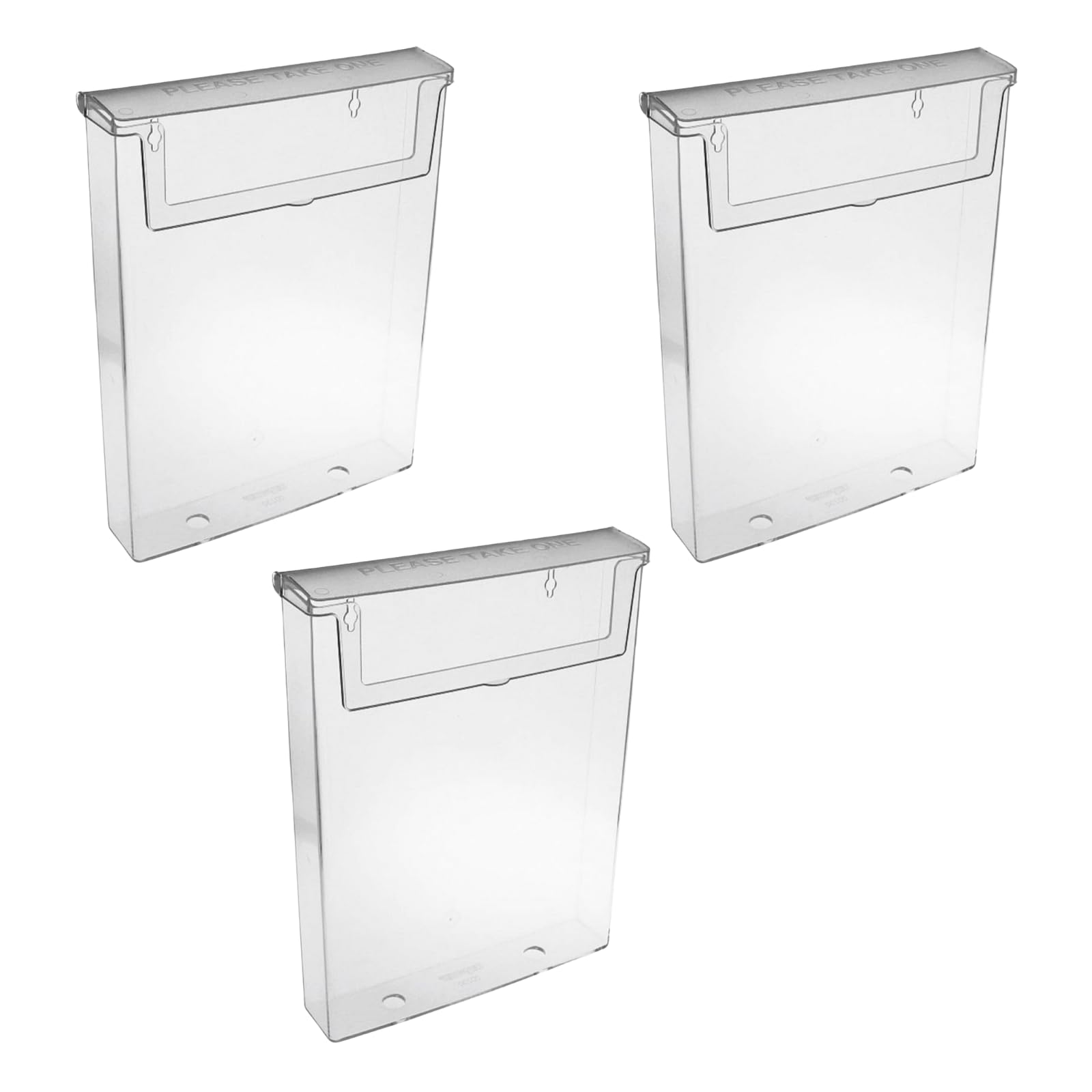 CompleteShopfittings Wall-Mounted Weather-Resistant Outdoor A4 Leaflet Holder Waterproof Dispenser Exterior Display (3 Piece)