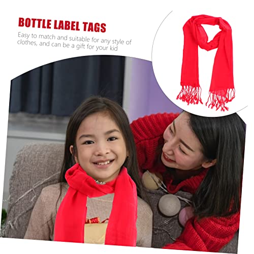 BESTYASH 1pc Solid Color Boys and Girls Scarf Soft Imitation Cashmere Neck Wrap for Charming Fashionable Neckerchief for Boys and Girls Easy to Any Outfit3