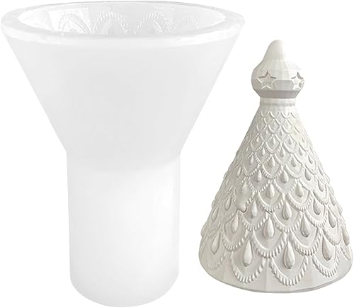 Molde de vela de árbol de Navidad, molde de silicona para velas en forma de árbol 3D, soporte de silicona para pulsera, mini estatua de árbol de