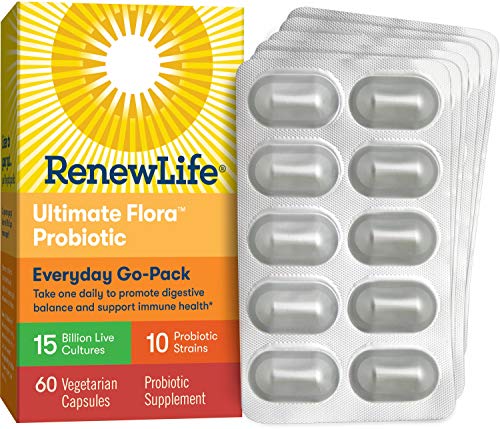 Renew Life Adult Probiotic - Ultimate Flora Everyday Go-Pack Probiotic Supplement - Shelf
