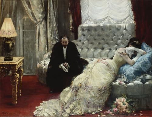 Impression d'affiches Retour de bal par Henri Gervex art portrait sur toile pour décoration mural 60x90cm