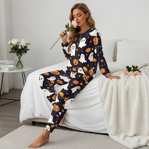 Image of Womens Lounge Set Long Sleeve Soft Pajama Sets