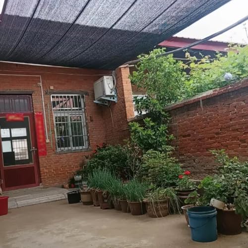 Filet d'ombrage pour cour et jardin : grande bâche en maille de 5x11m - 8