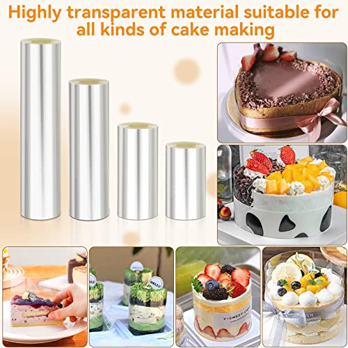 Powmag 4 PCS Acetato per Torte, Acetato