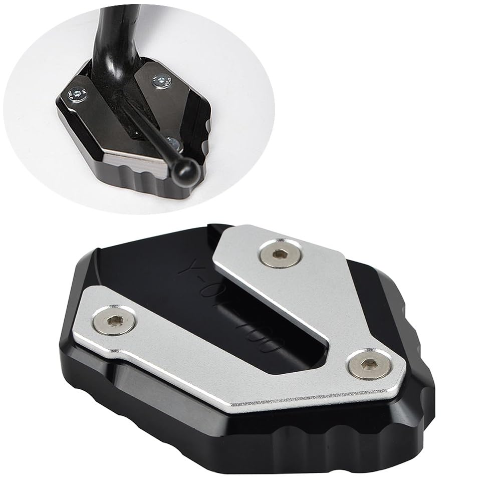 Ständerpolster Motorrad Kickstand Seitenständer Platte Verlängerungspad Für Y&AMAHA Für MT07 Für Moto Cage Für FZ-07 Für XSR700 Für Tracer 700 Seitenständer(A)