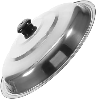 ユニバーサル鍋蓋 32cm ステンレス製フライパン蓋 中華鍋蓋 高蓋設計 調理時の油はね防止 キッチン用鍋カバー 家庭 レストラン ホテル向け 水滴防止ハンドル付き