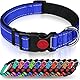 Taglory Hundehalsband, Weich Gepolstertes Neopren Nylon Hunde Halsband für Mittlere Hunde, Verstellbare und Reflektierend für das Training, Dunkelblau