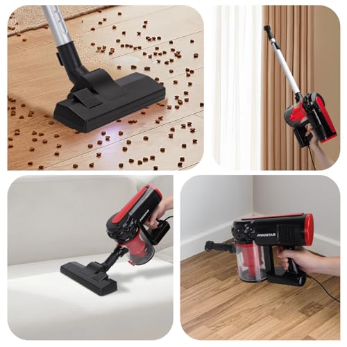 AIGOSTAR Handstaubsauger Aufrechtsauger 4-in-1 Kabelgebundene Staubsauger Leicht Bürststaubsauger