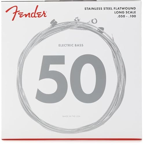 Fender Flatwound String Set For Electric Bass-9050ML (050/100) - Stainless Steel,0739050405