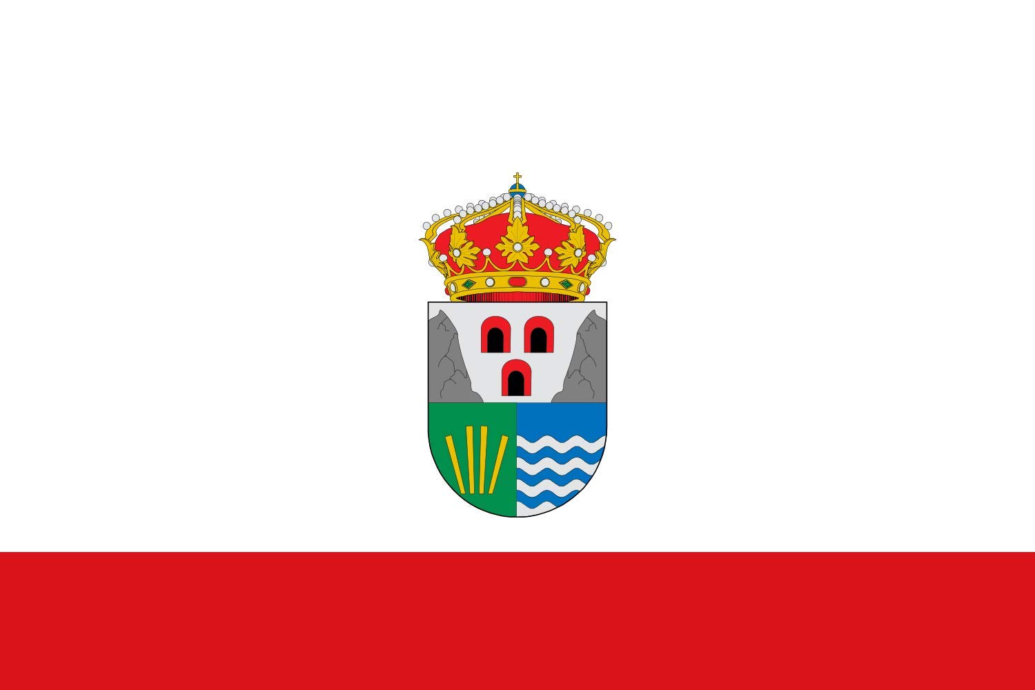 Drapeau Valdehornillos large tissu rectangulaire pour pavillon de fête