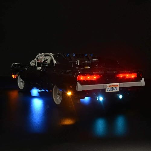 Miniatura 5 de Juego de luces LED compatibles con Lego Technic Fast & Furious Dom, Dodge Charger, iluminación para Lego 42111 modelo de bloques de construcción