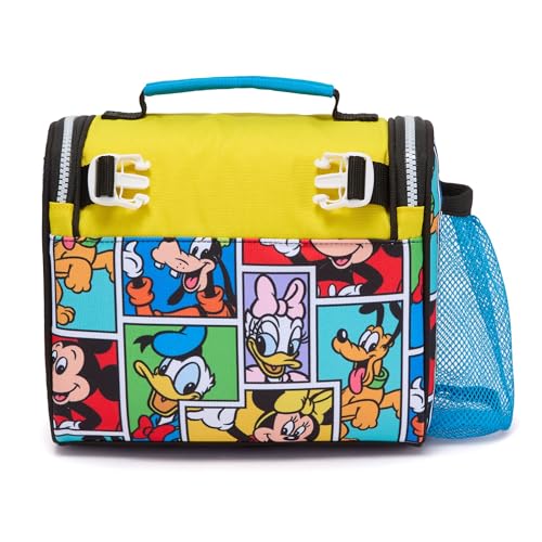 Disney Store Official Mickey Mouse & Friends Insulated Lunch Box For Kids With Side Mesh Pocket, Water Resistant Design, Backpack Attachment Snaps, Interior Name Label, Disney Screen Art - Image 2