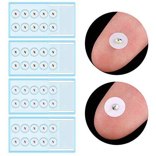 4 Boxes Artificial Crystal Tooth Ornaments White Teeth Jewelry Gems Dental Teeth Gems Jewelry Tooth Gems Decorative Teeth Jewelry for Reflective Teeth Ornament Decor